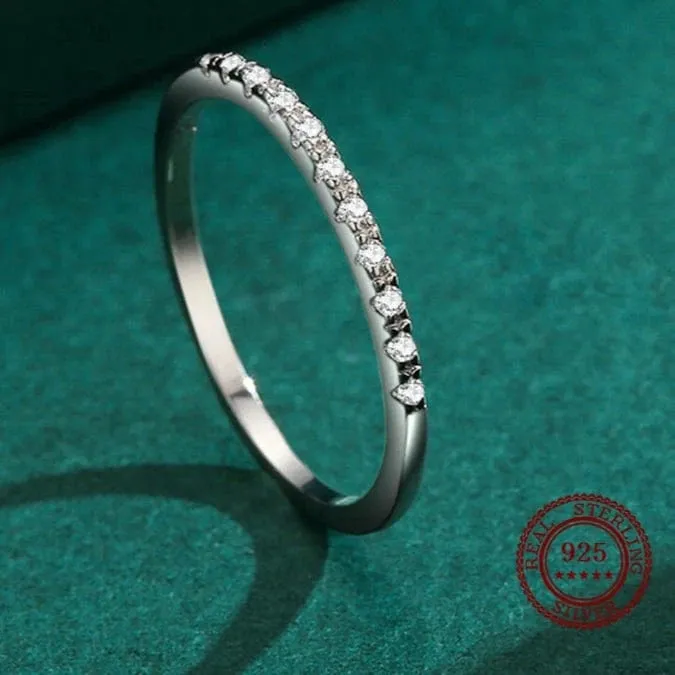 Minimalist Stackable Silver Ring for Women