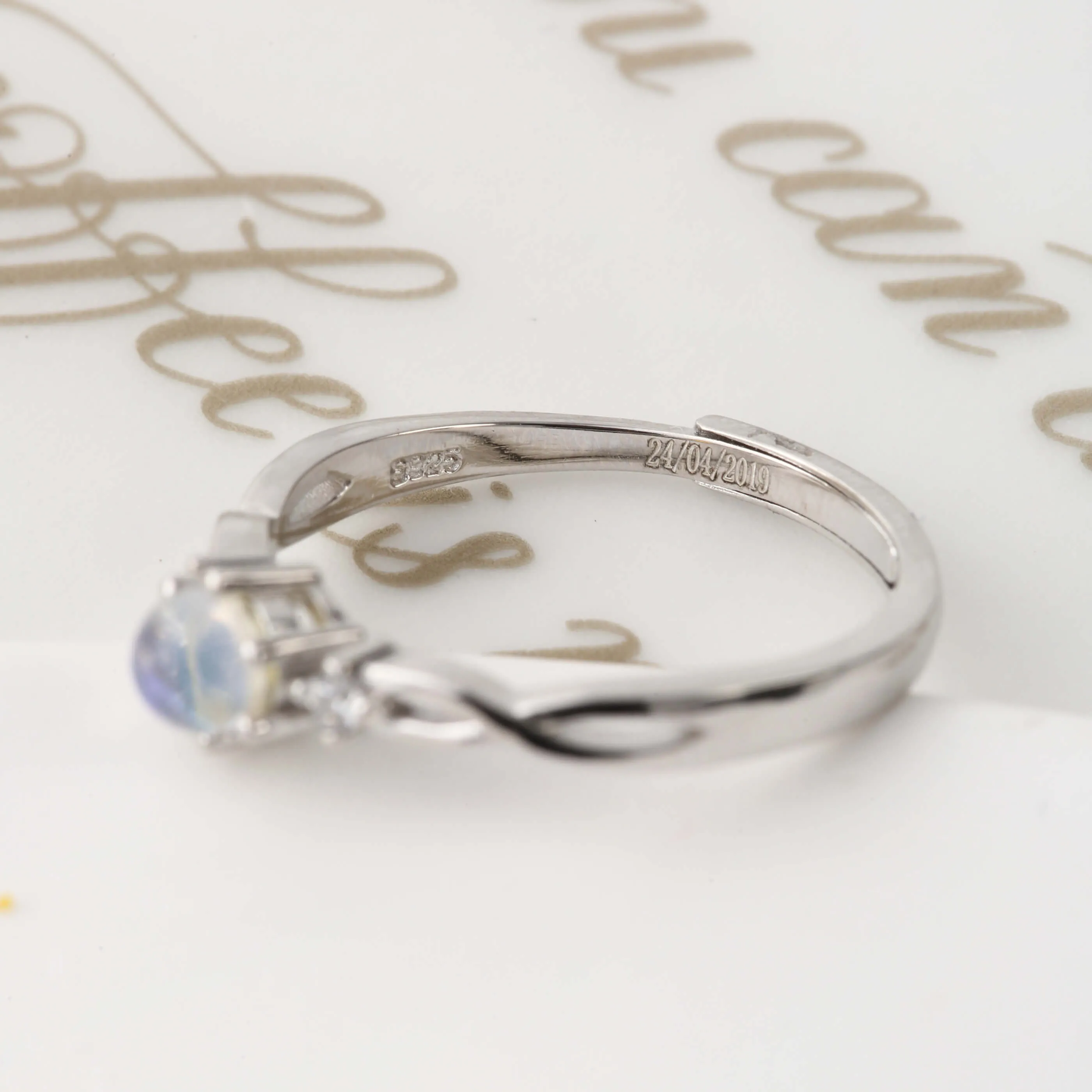 Moonstone Matching Rings