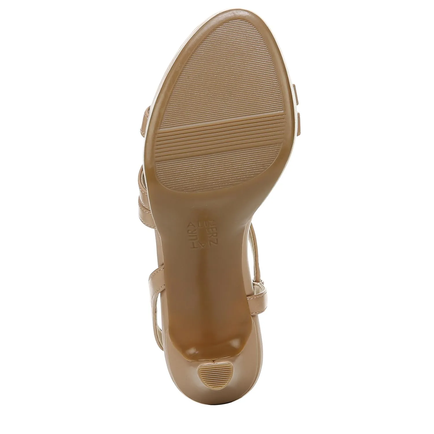 Naturalizer Womens Brenta Heeled Sandal, Beige, 6 US