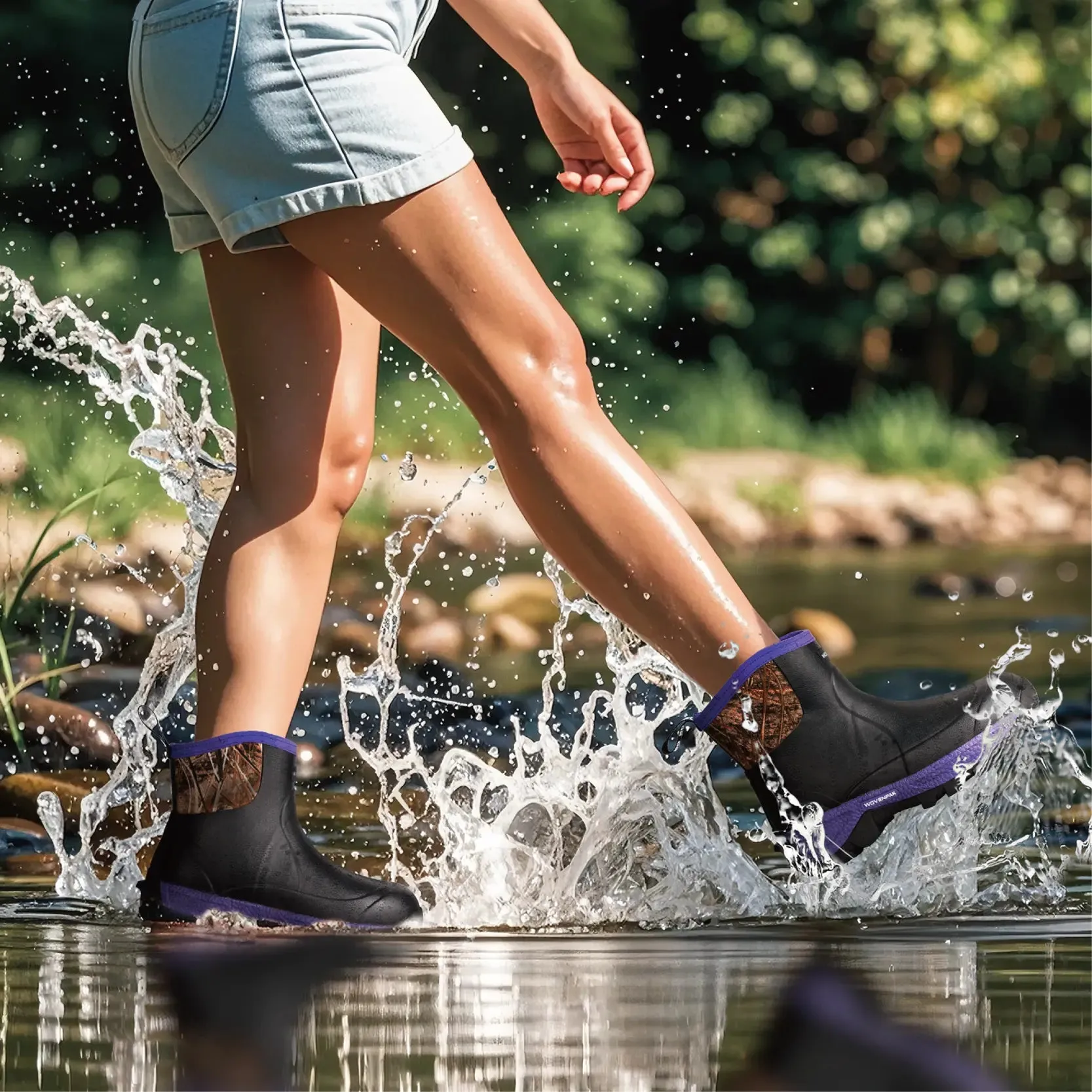Neoprene Rubber Rain Boots Waterproof Women