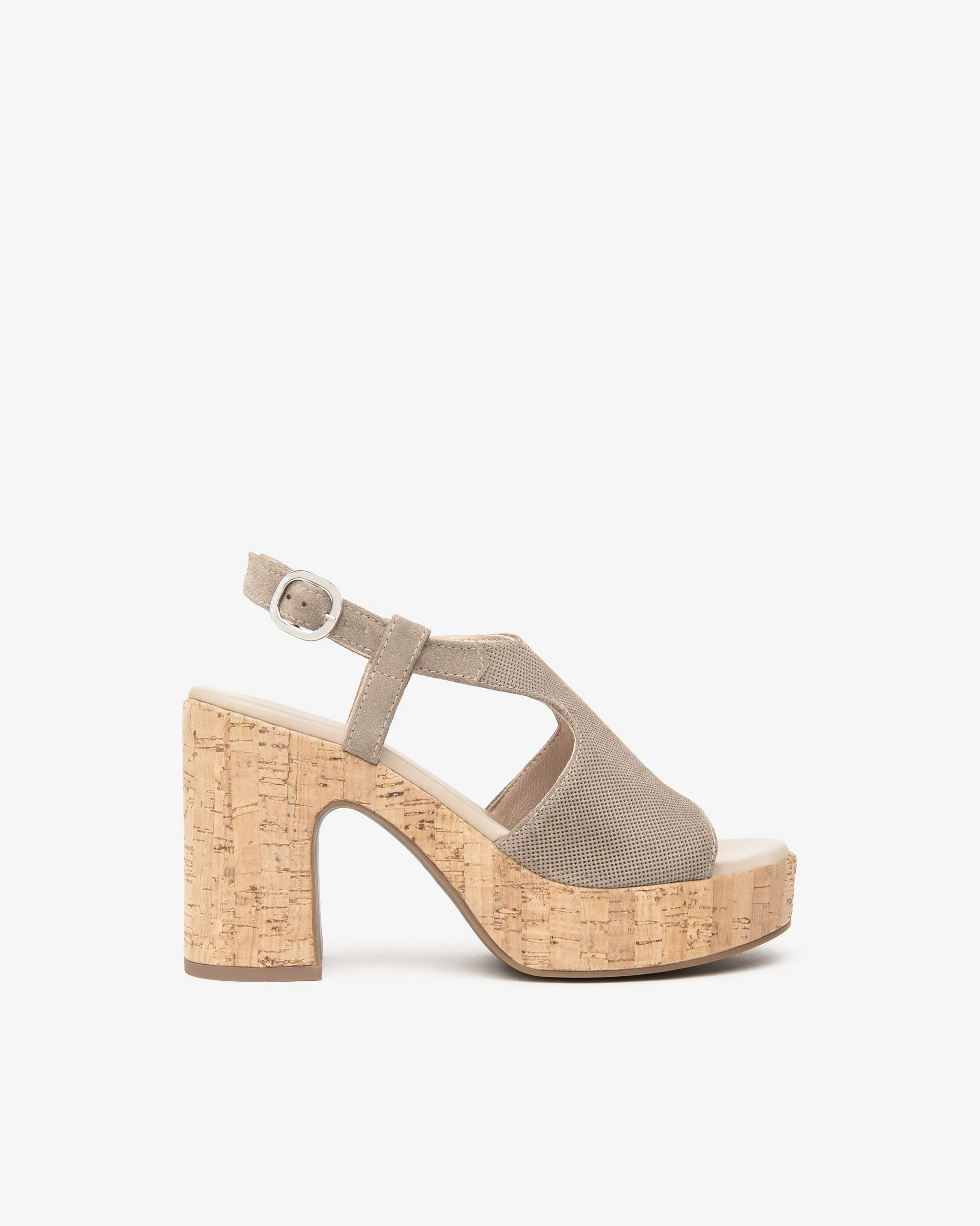 NeroGiardini Platform Sandal with Cork Heel