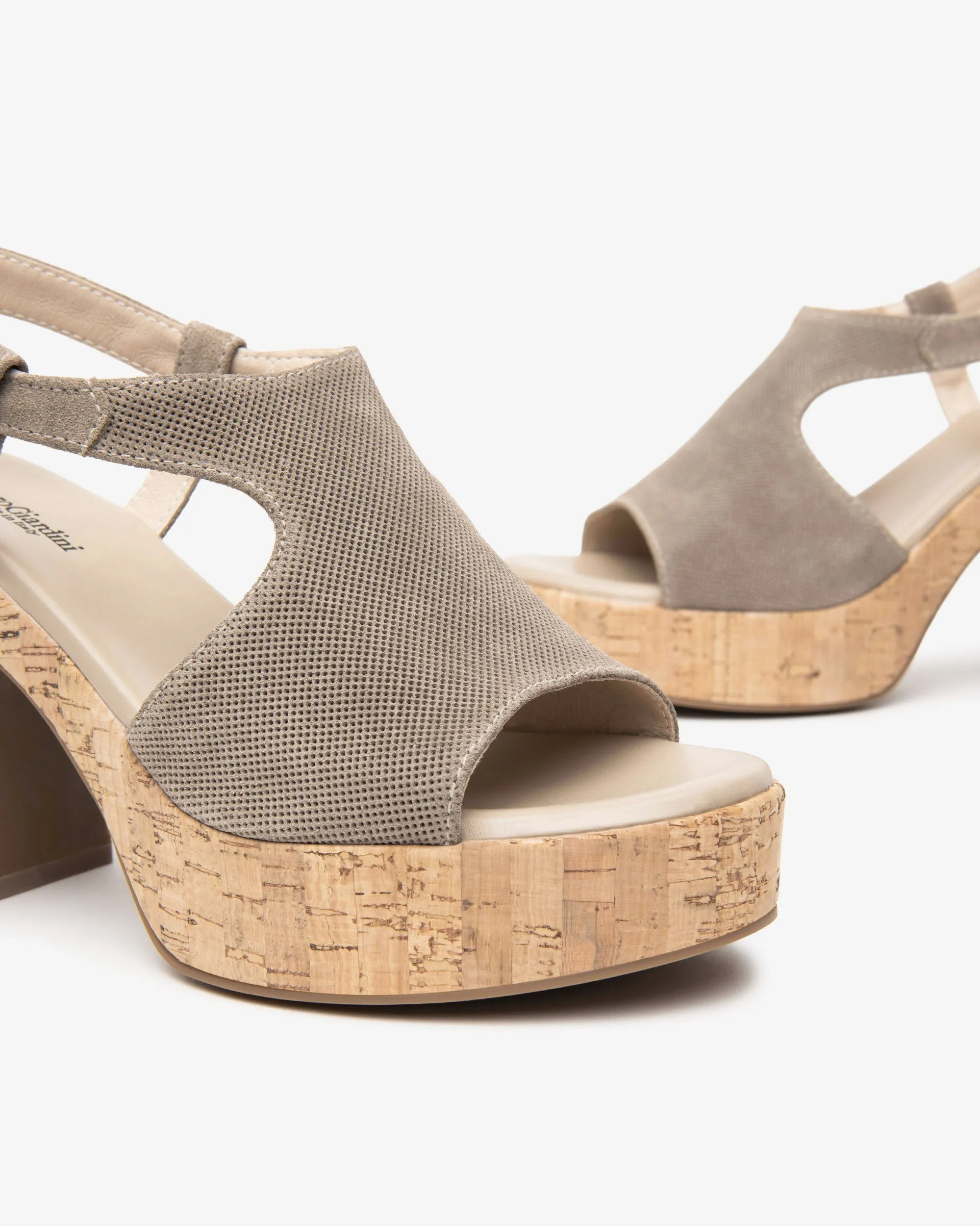 NeroGiardini Platform Sandal with Cork Heel
