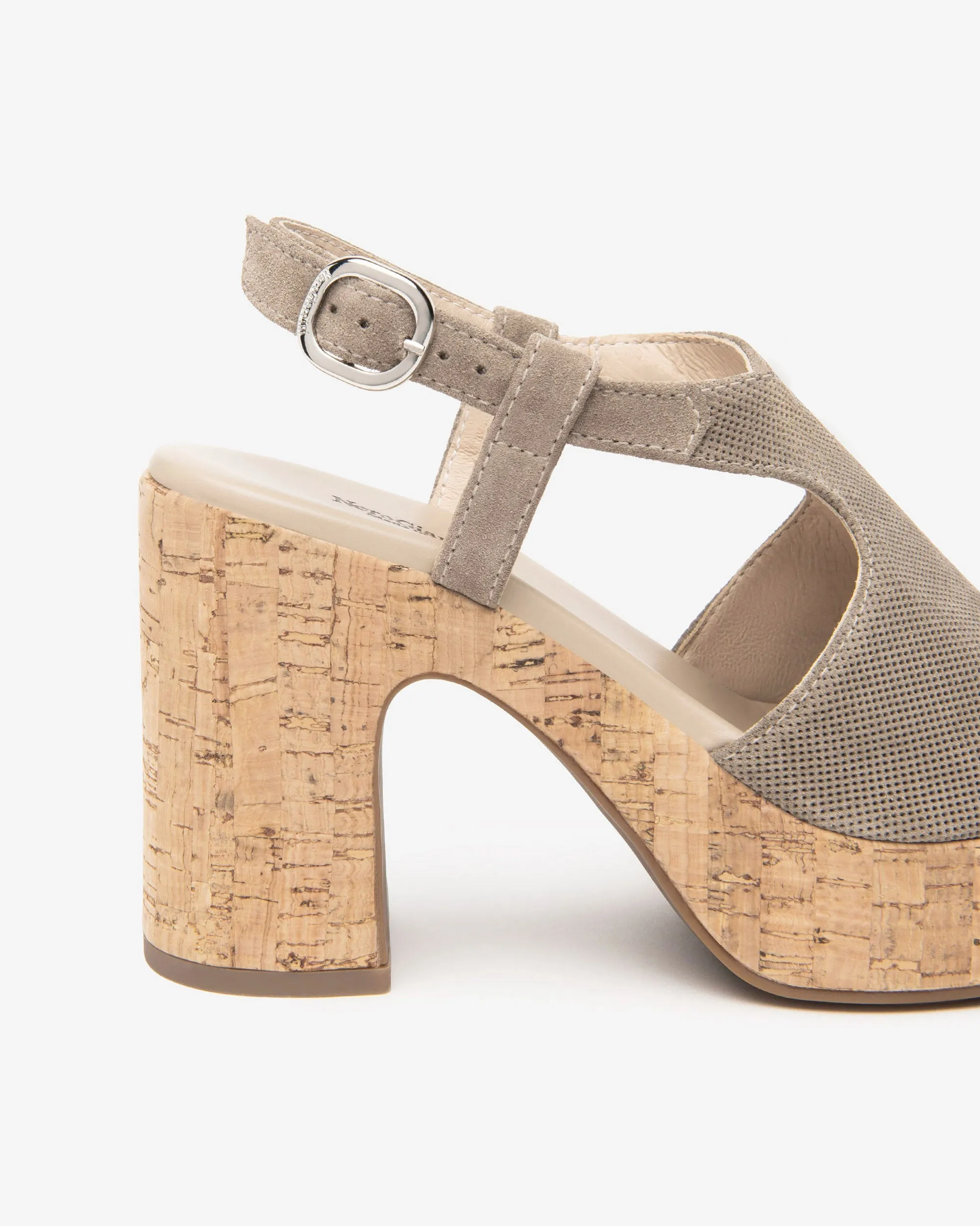 NeroGiardini Platform Sandal with Cork Heel