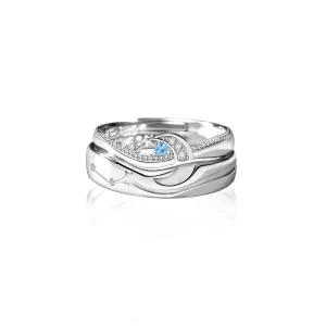 Never Apart Moon & Stars Matching Rings