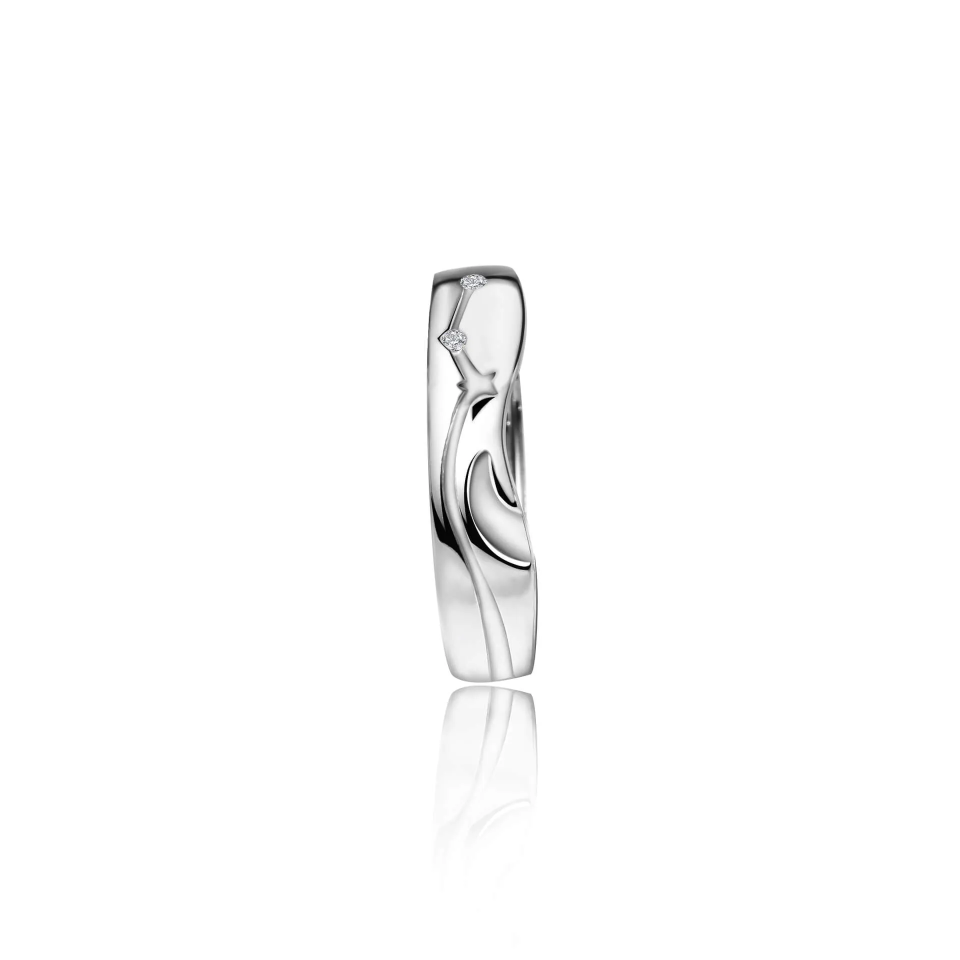 Never Apart Moon & Stars Matching Rings