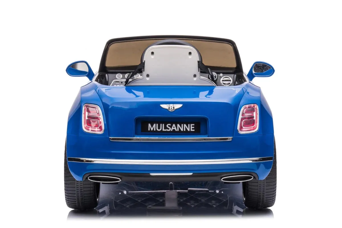 New 2025 Item | Licensed 12V Bentley Mulsanne 1 Seater Ride on Car | Rubber Tires | Leather Seat | Remote