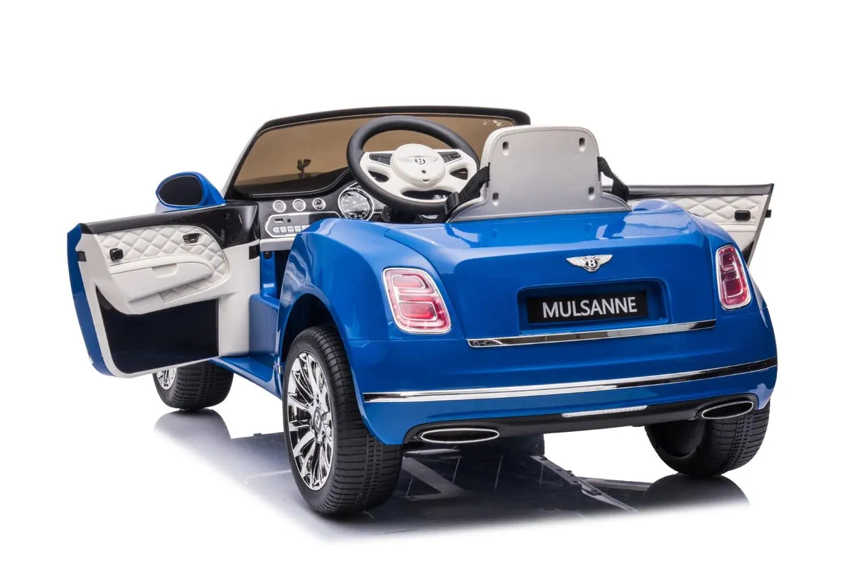 New 2025 Item | Licensed 12V Bentley Mulsanne 1 Seater Ride on Car | Rubber Tires | Leather Seat | Remote