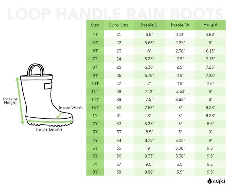 Oaki Kids Rubber Rain Boots in Lady Bugs
