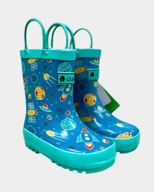 Oaki Kids Rubber Rain Boots in Outerspace