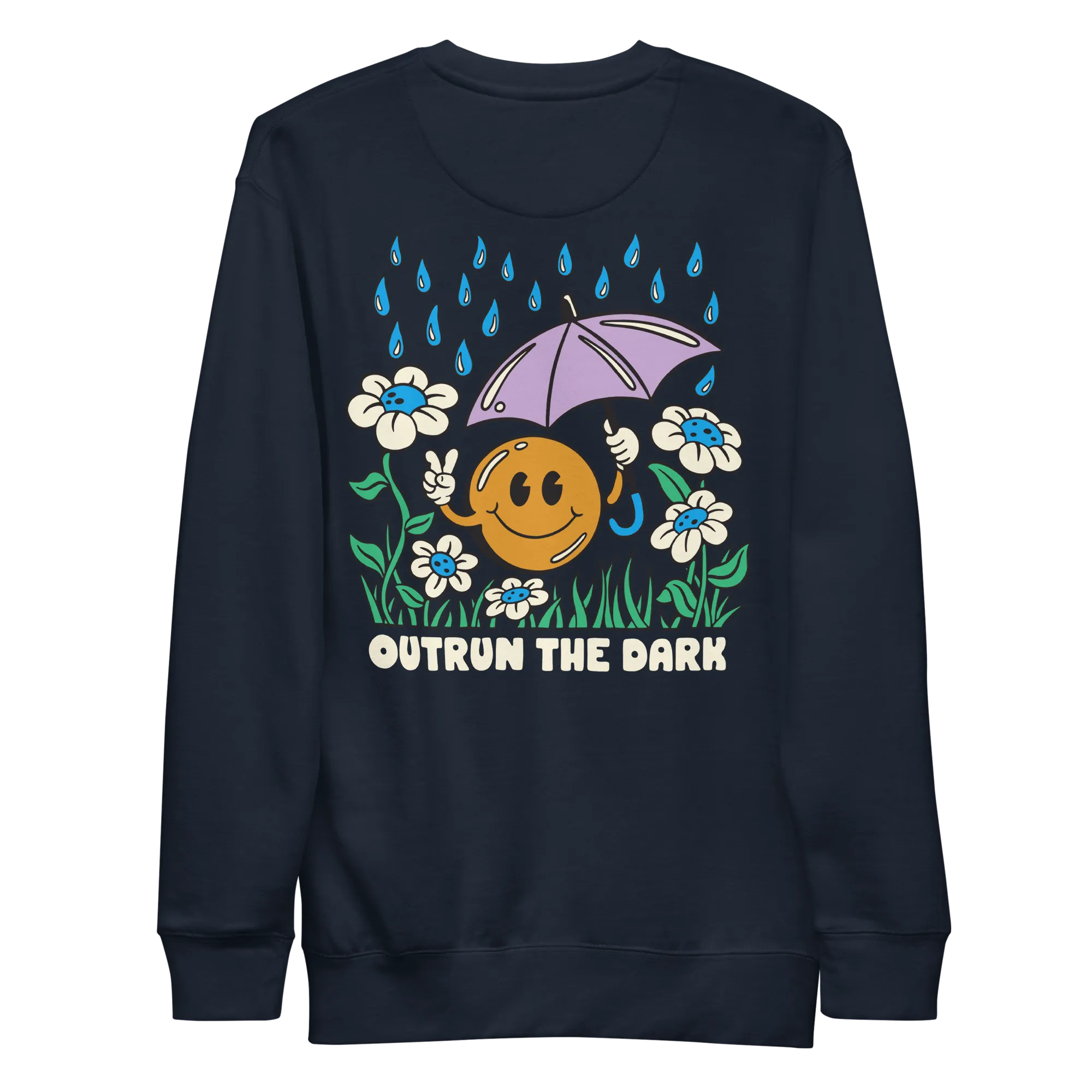 Outrun the Rain Men’s Fitted Sweatshirt