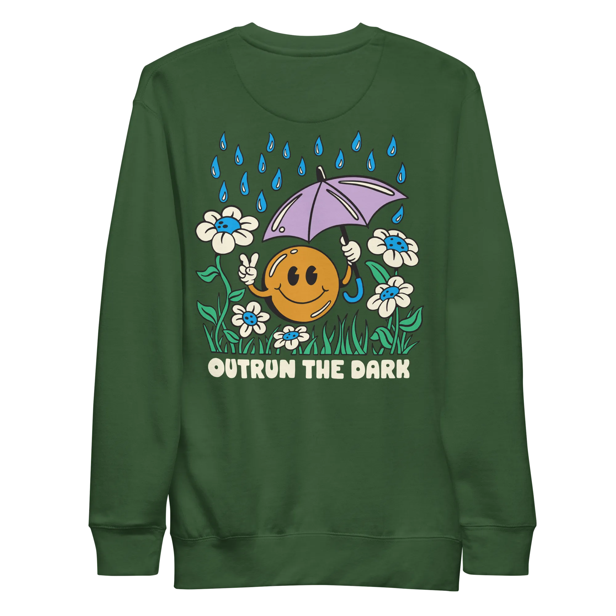 Outrun the Rain Men’s Fitted Sweatshirt