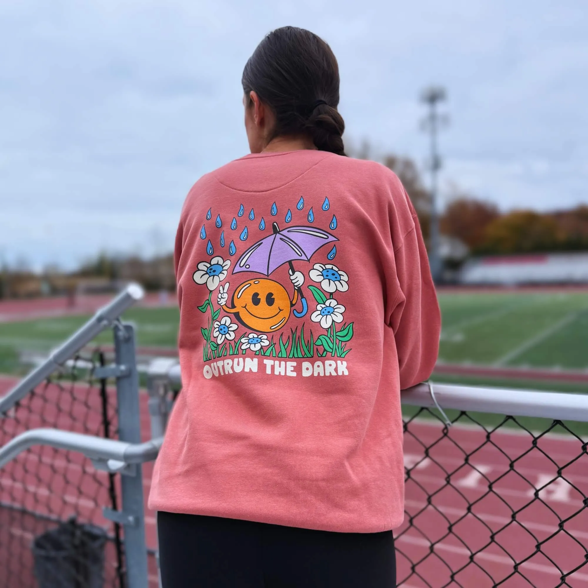 Outrun the Rain Women’s Fitted Sweatshirt