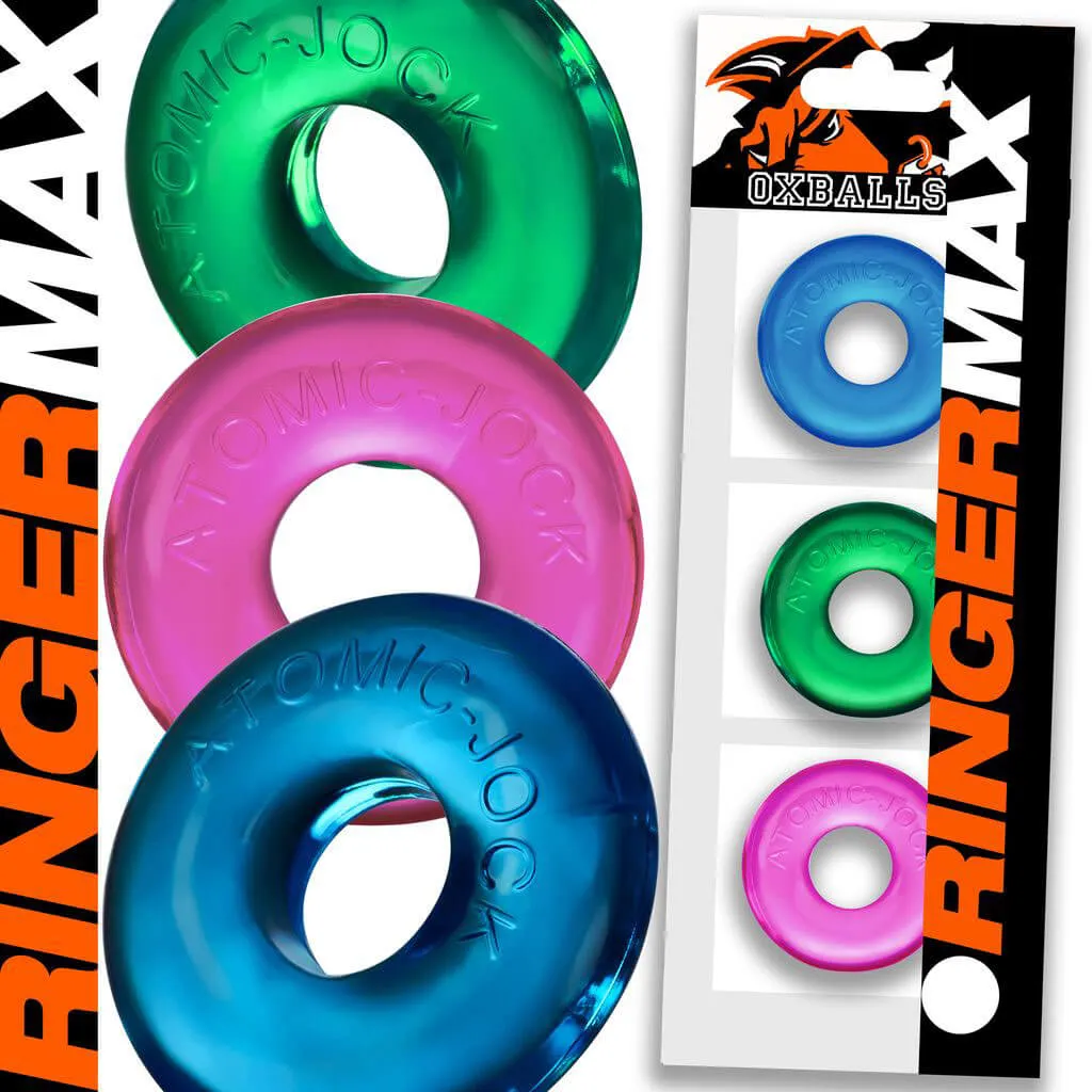 Oxballs Ringer Max 3-Pack Cock Rings - Neon