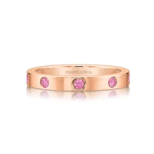 Pink Sapphire Burnished Band