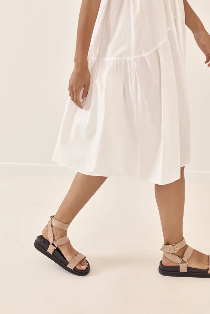 Platform Sandal - Taupe