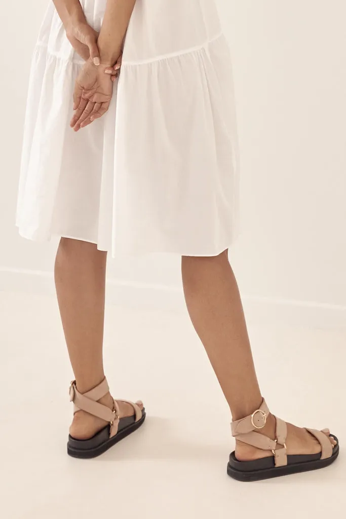 Platform Sandal - Taupe