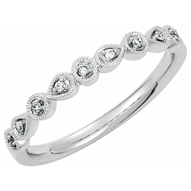 Platinum .04 CTW Diamond Ring