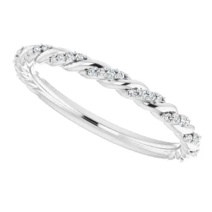 Platinum 1/8 CTW Diamond Pav? Twisted Anniversary Band