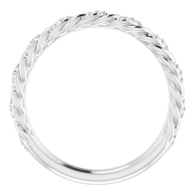 Platinum 1/8 CTW Diamond Pav? Twisted Anniversary Band