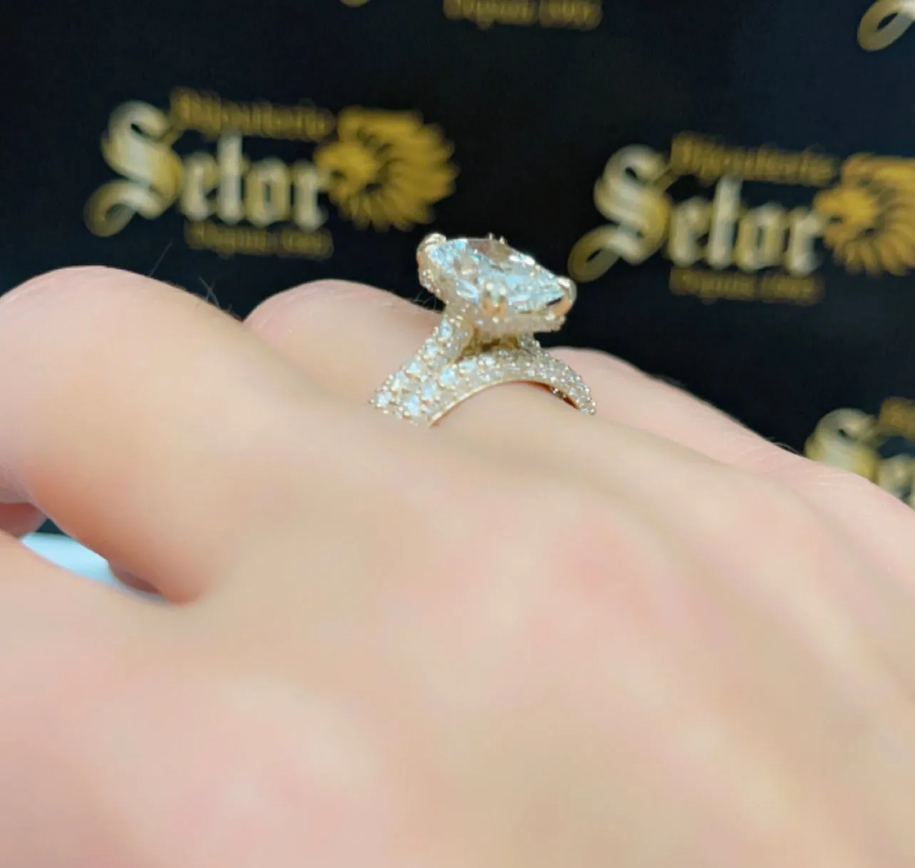 Radiant wedding rings