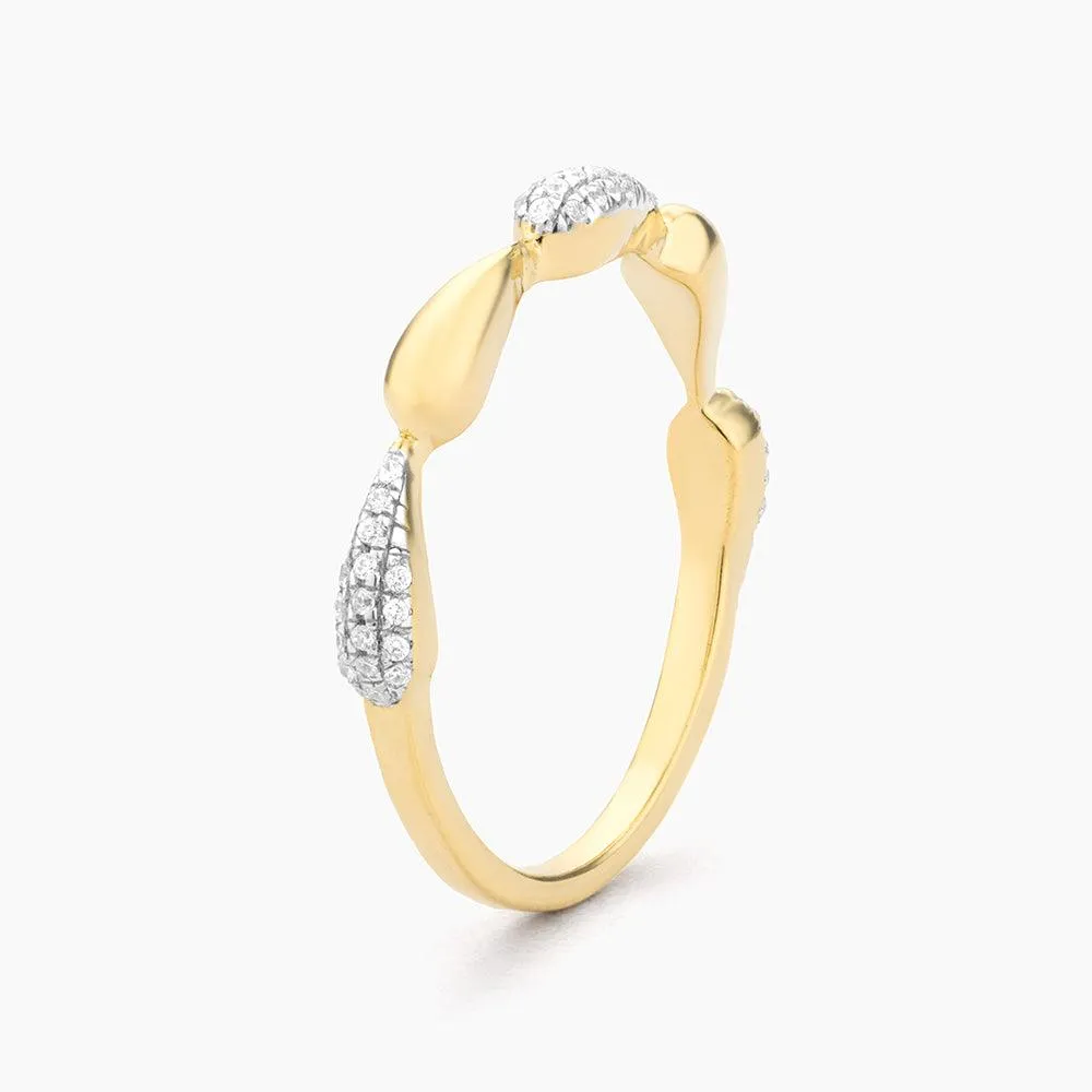 Raindrops Falling Stackable Ring