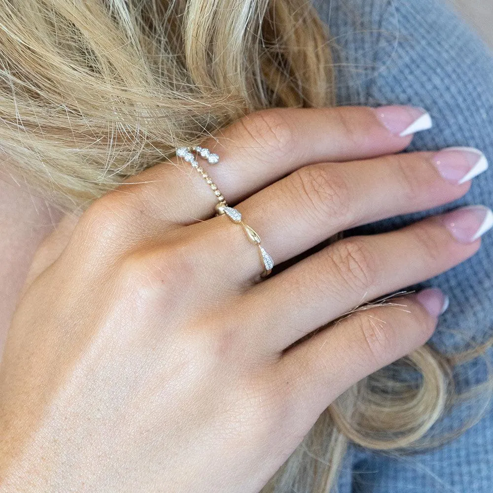 Raindrops Falling Stackable Ring