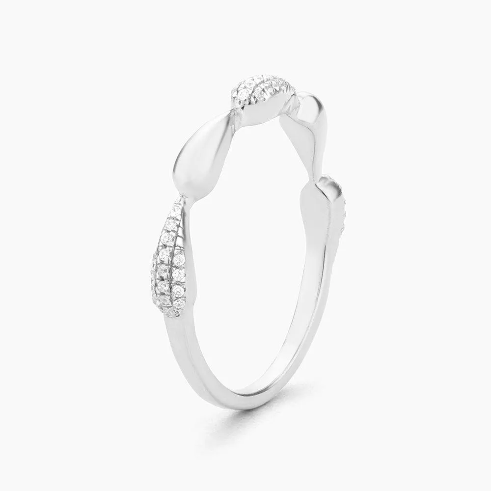 Raindrops Falling Stackable Ring