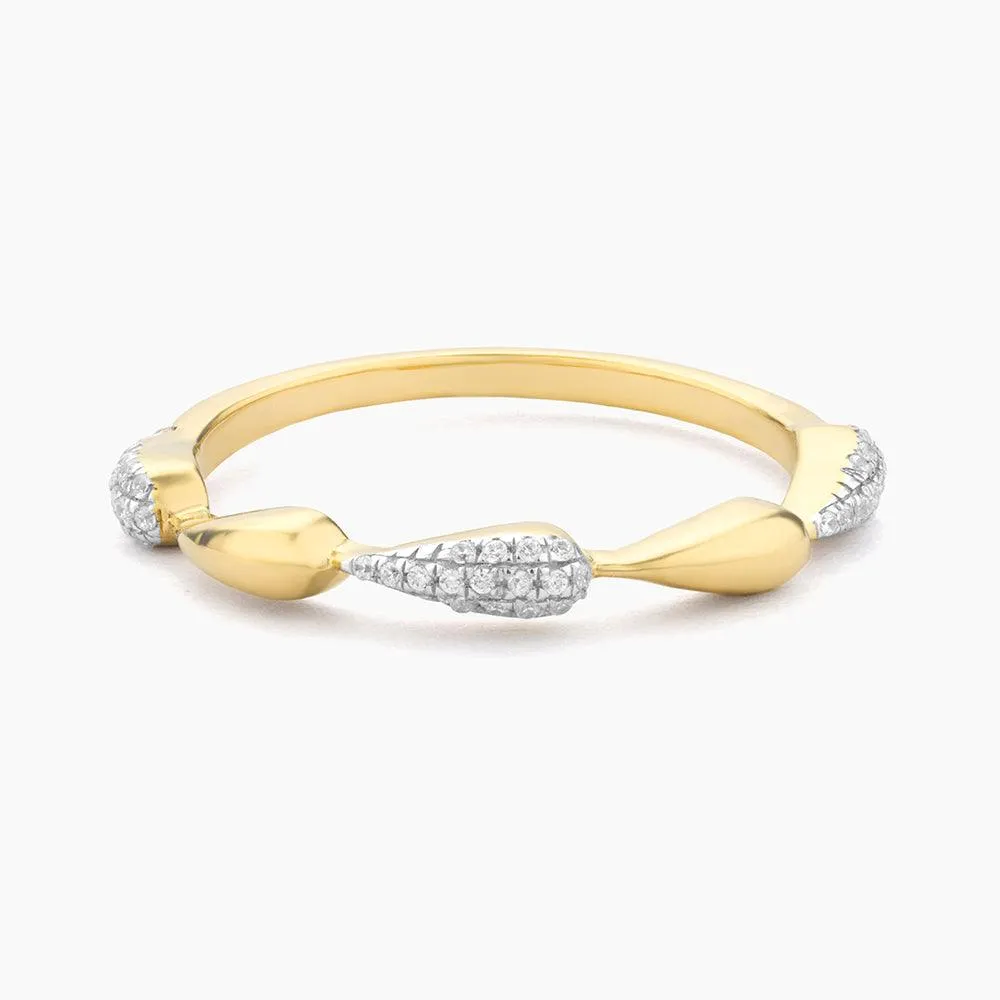Raindrops Falling Stackable Ring