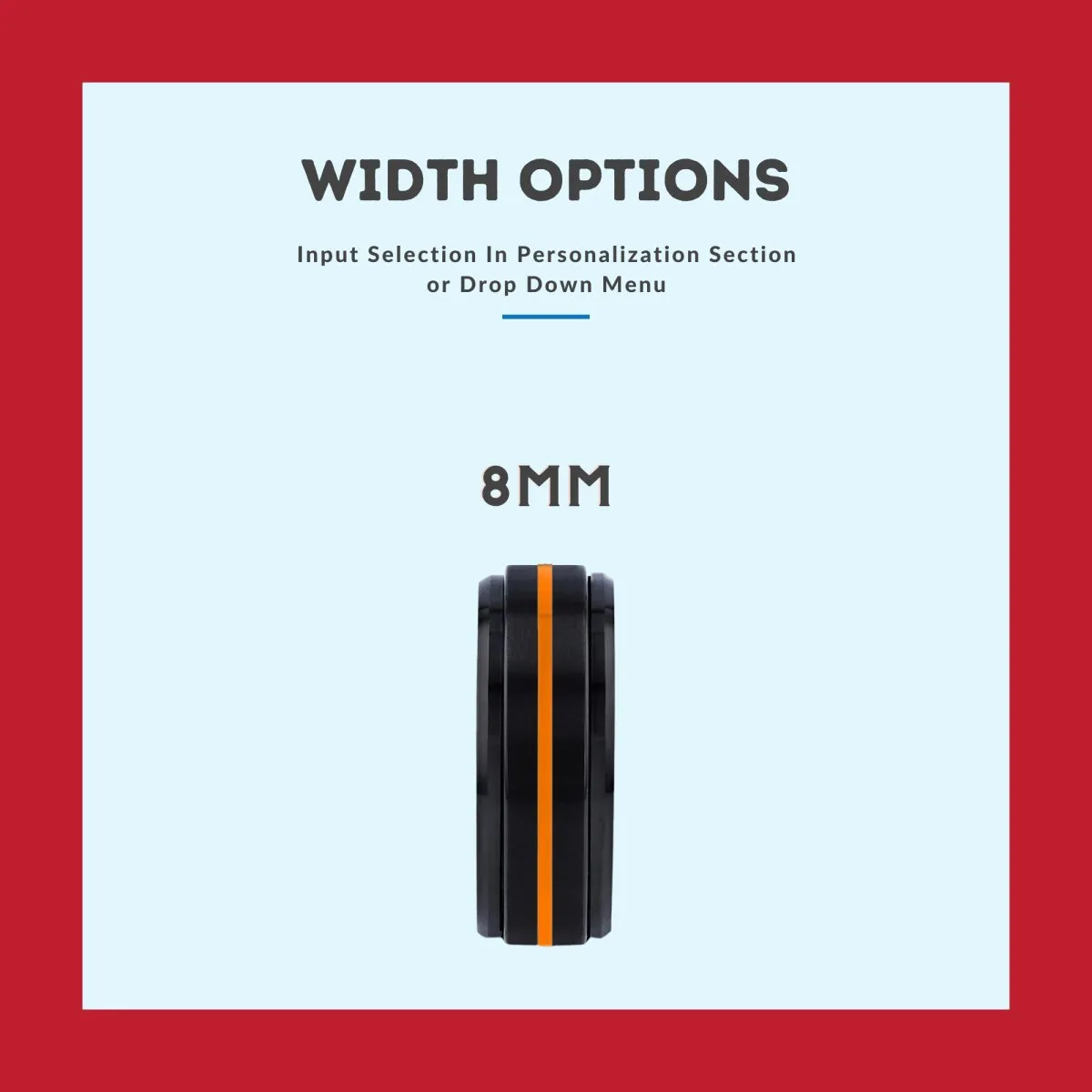 REGINA | Purple Wood, Black Tungsten Ring, Orange Groove, Stepped Edge