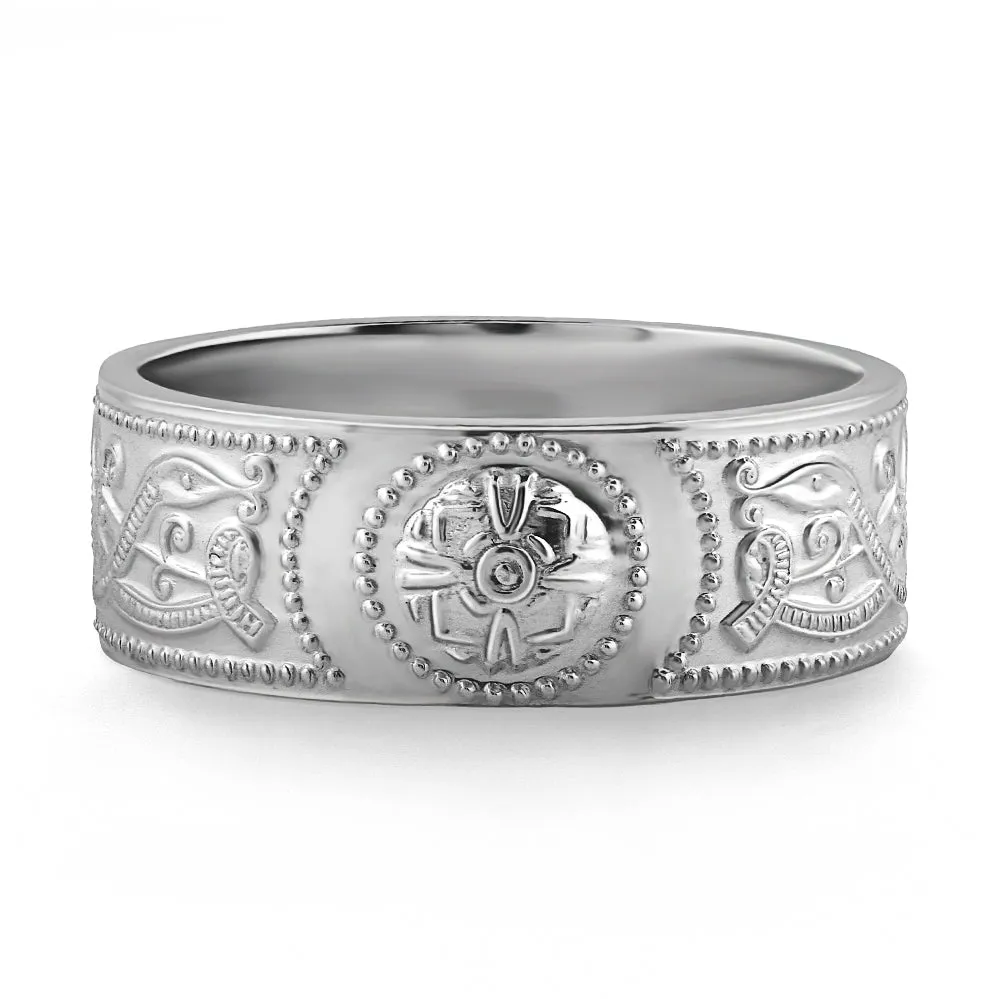 Retired Celtic Warrior Shield Wedding Ring US-WED33