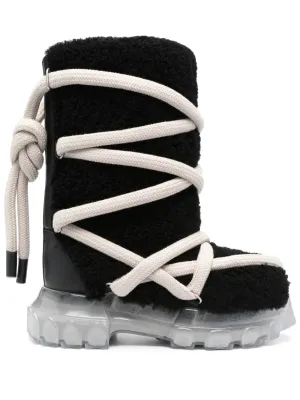 Rick Owens Lunar Tractor calf-length boots