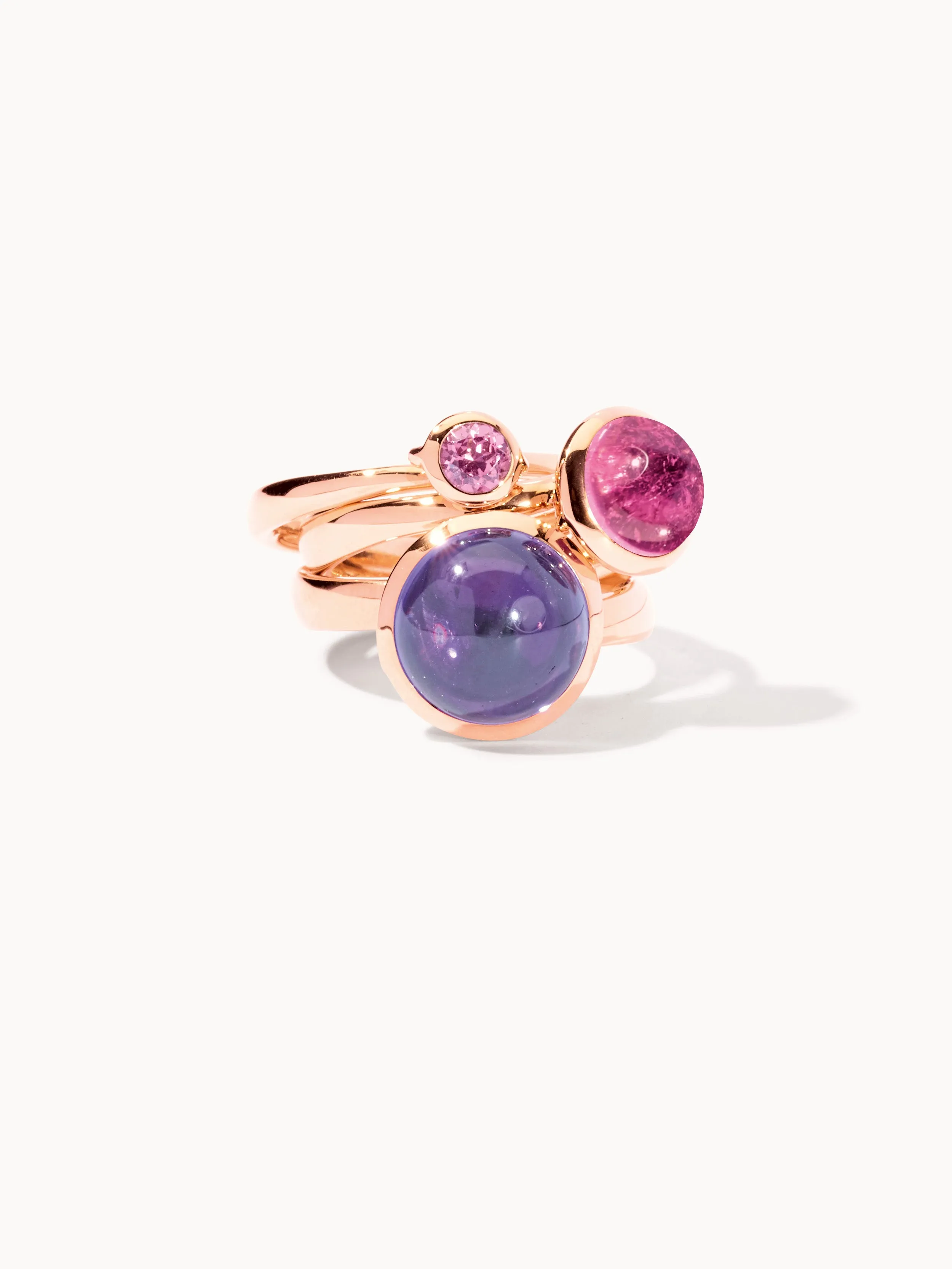 Ring BOUTON large Amethyst Amethyst