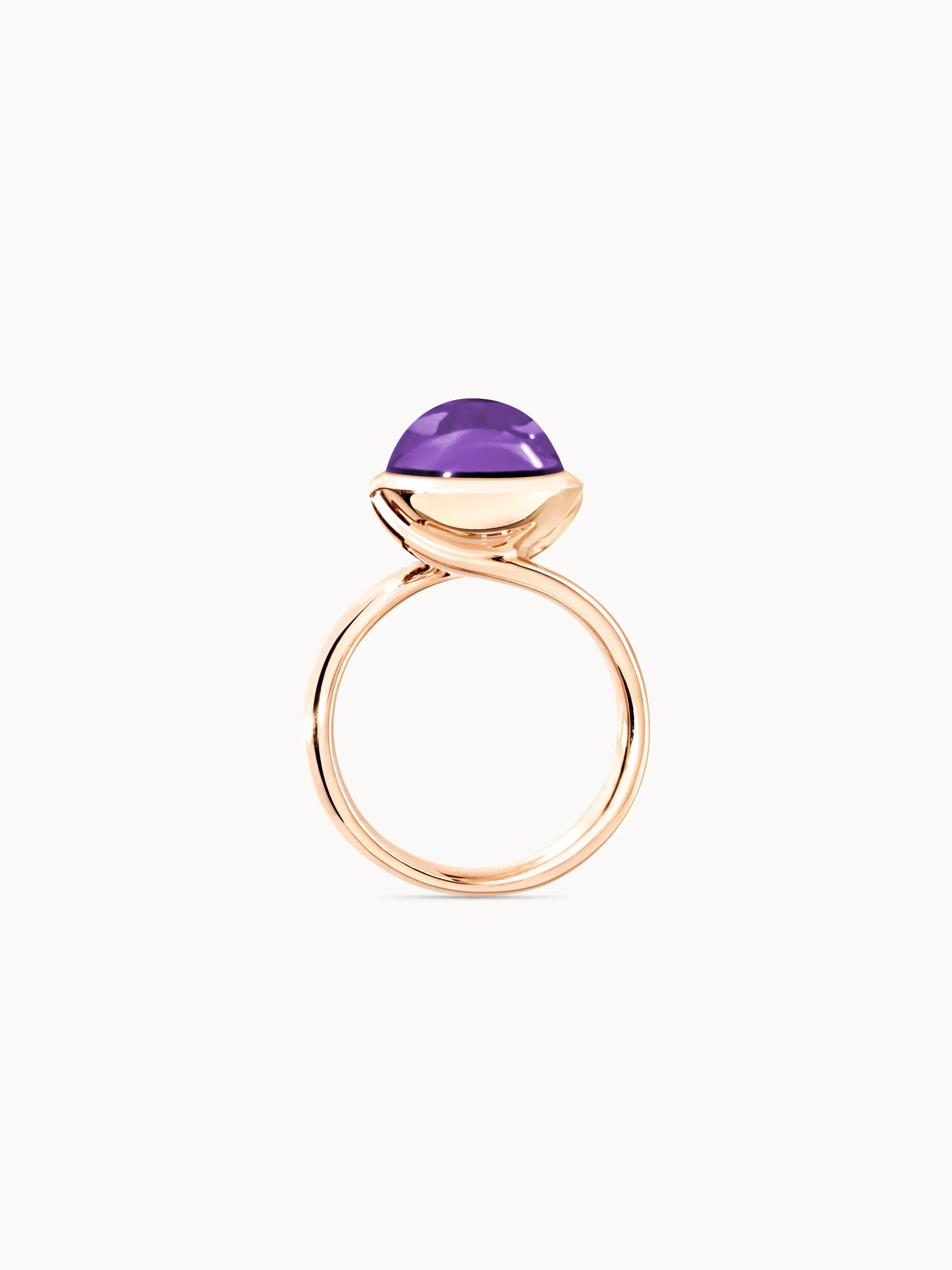 Ring BOUTON large Amethyst Amethyst