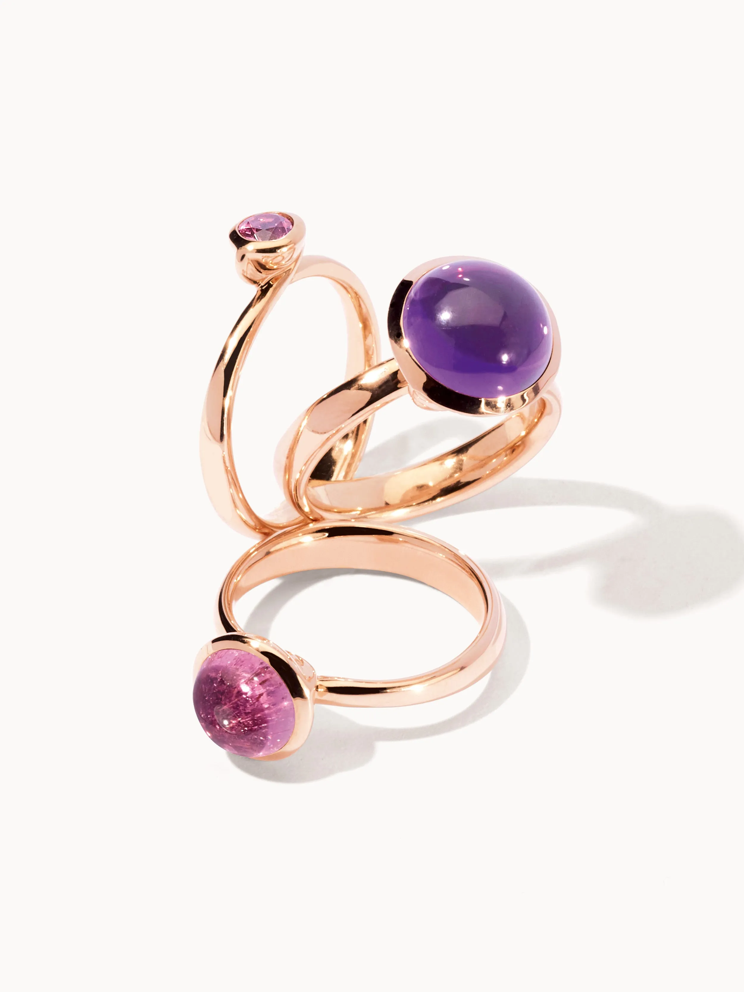 Ring BOUTON large Amethyst Amethyst