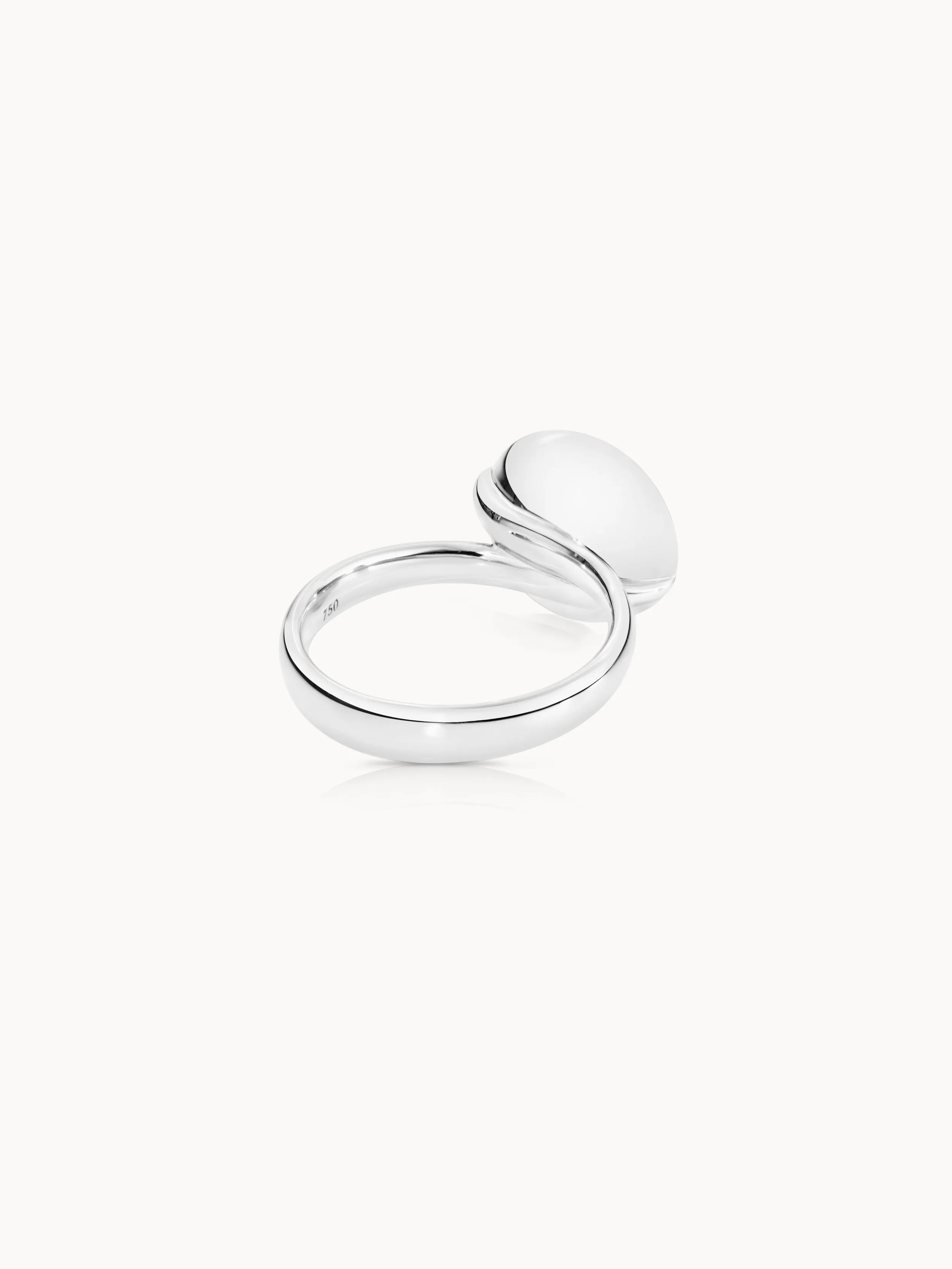 Ring BOUTON large Chalcedony blue blue Chalcedony