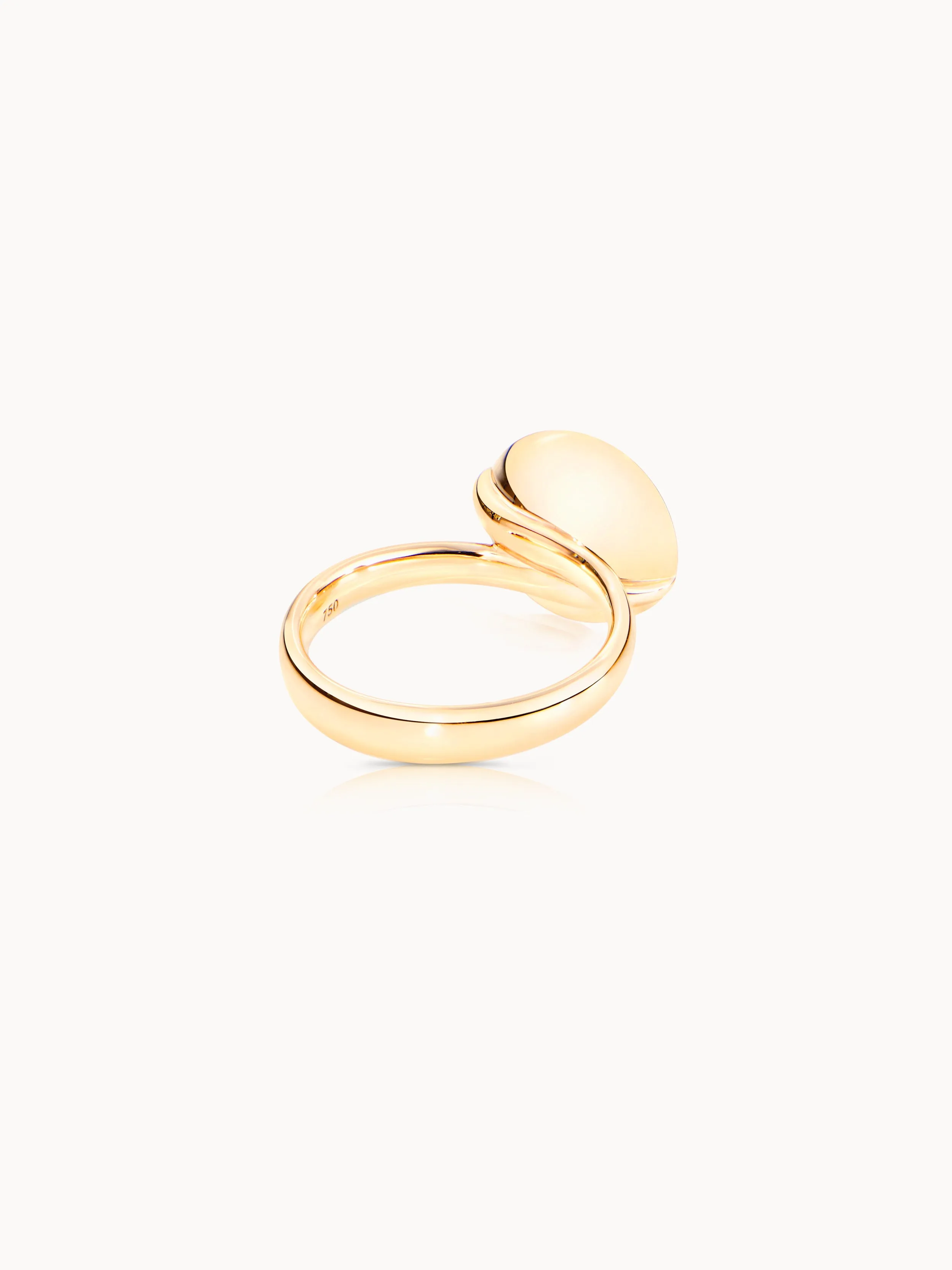 Ring BOUTON large Diamond Pavé 18K yellow gold
