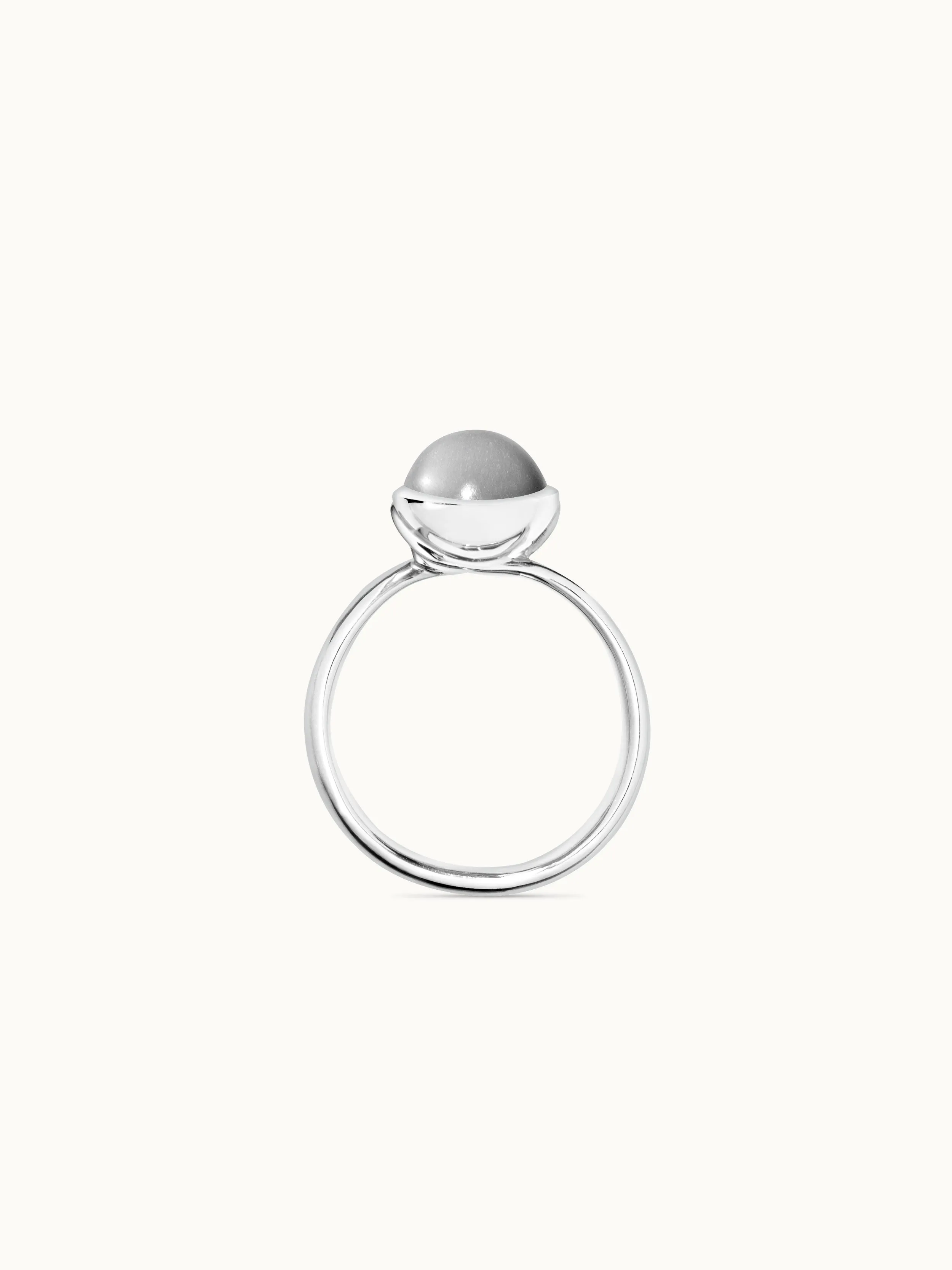 Ring BOUTON small Moonstone grey grey Moonstone