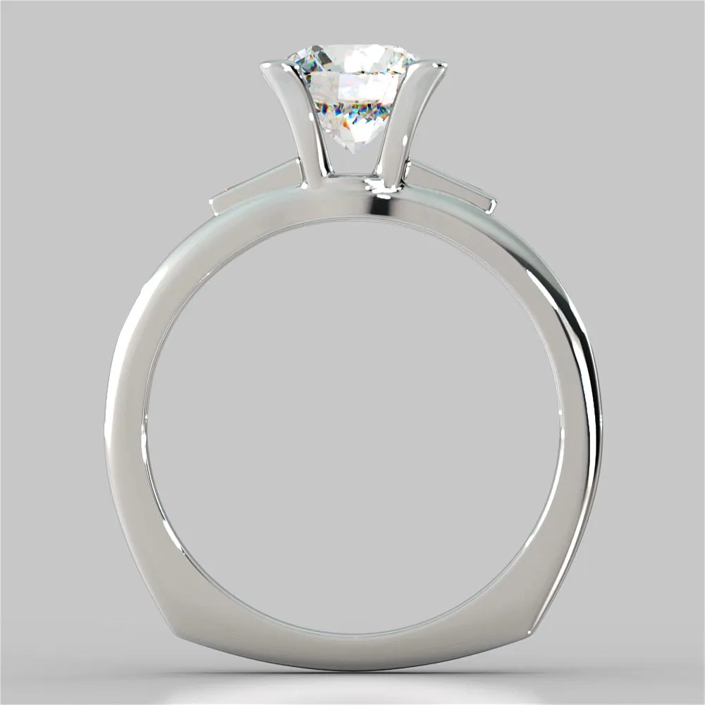 Round Cut Channel Set Wedding Set Euro-Style
