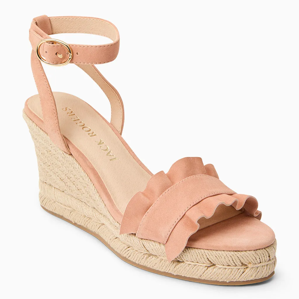 Rozette Ruffle Wedge