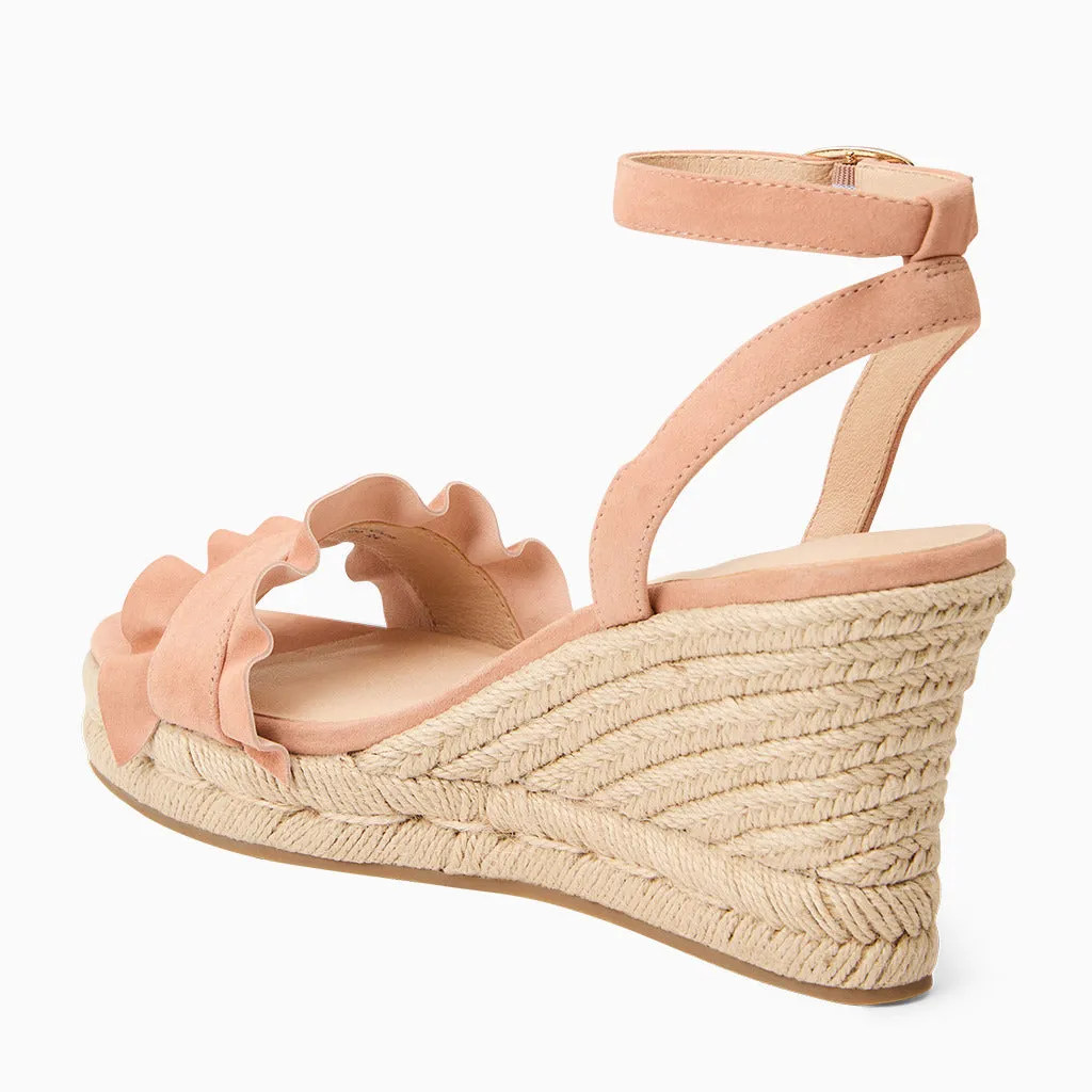 Rozette Ruffle Wedge