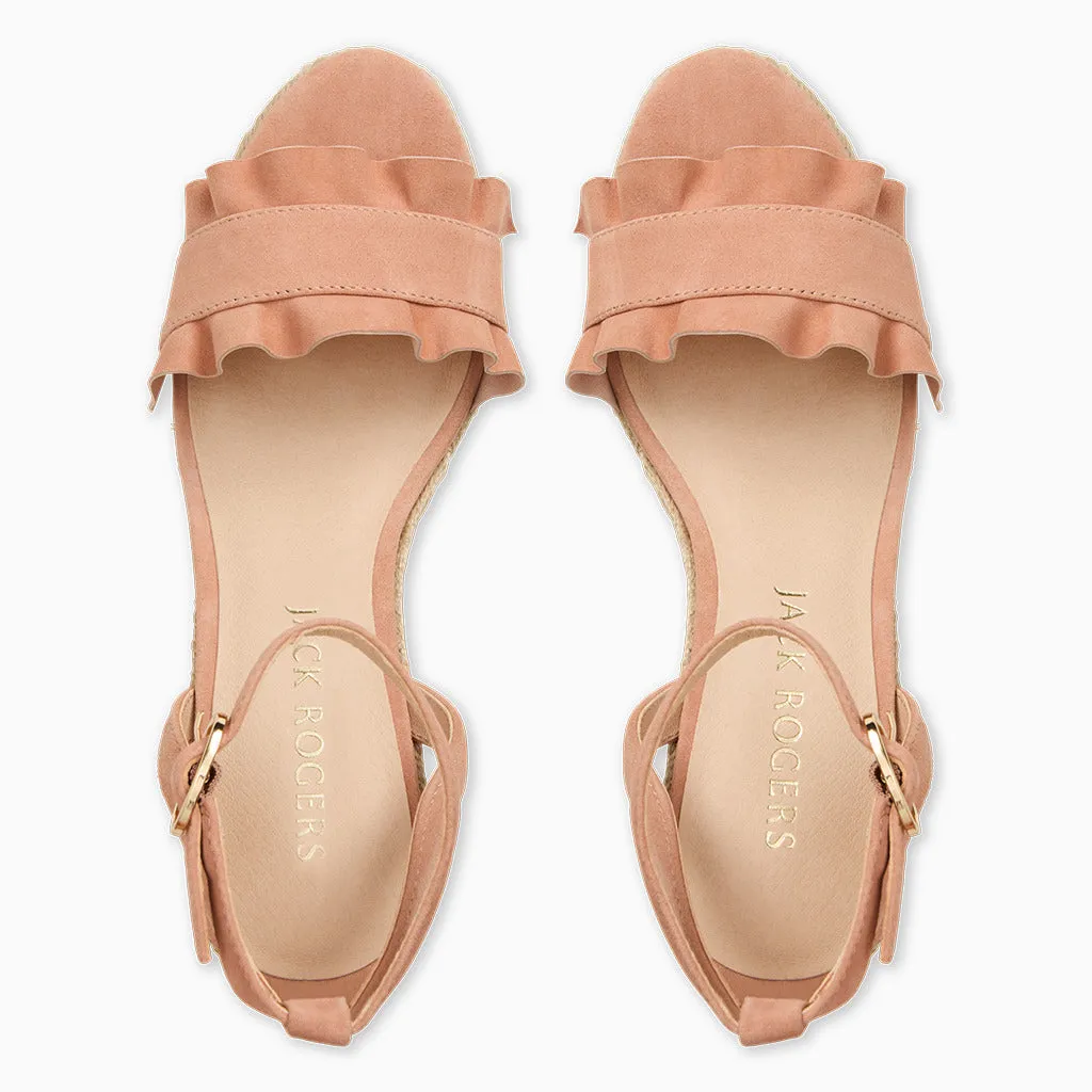 Rozette Ruffle Wedge