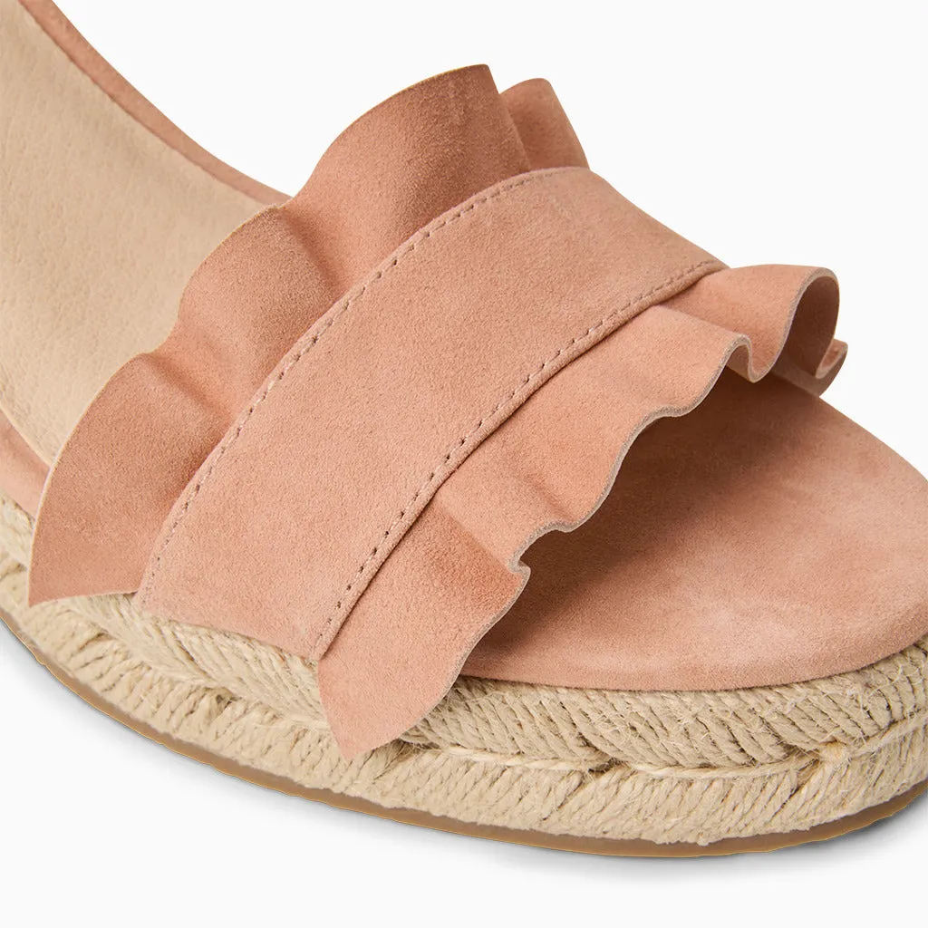 Rozette Ruffle Wedge