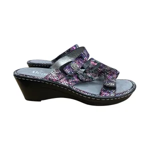 Sandals Heels Wedge By Alegria In Purple, Size:8.5