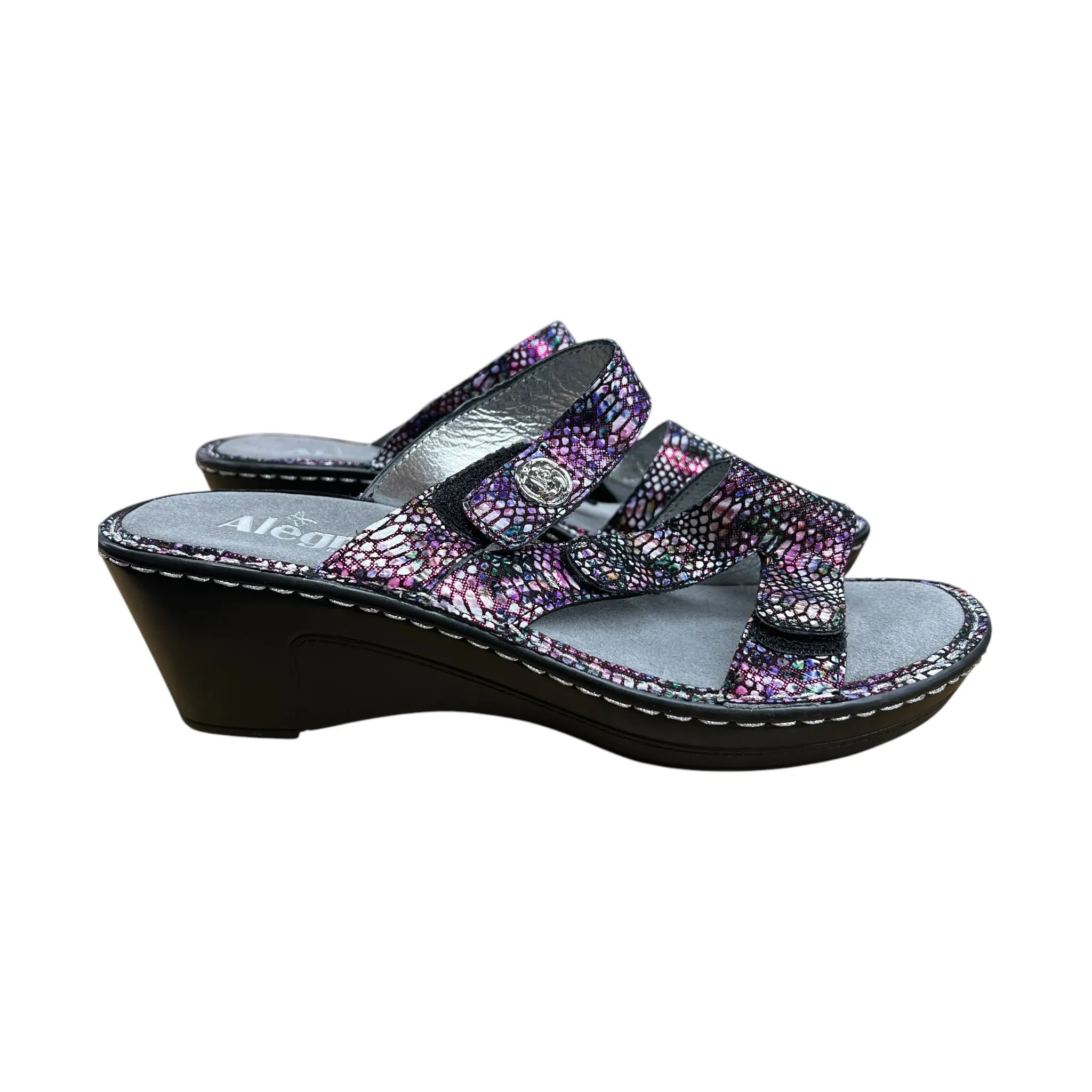 Sandals Heels Wedge By Alegria In Purple, Size:8.5