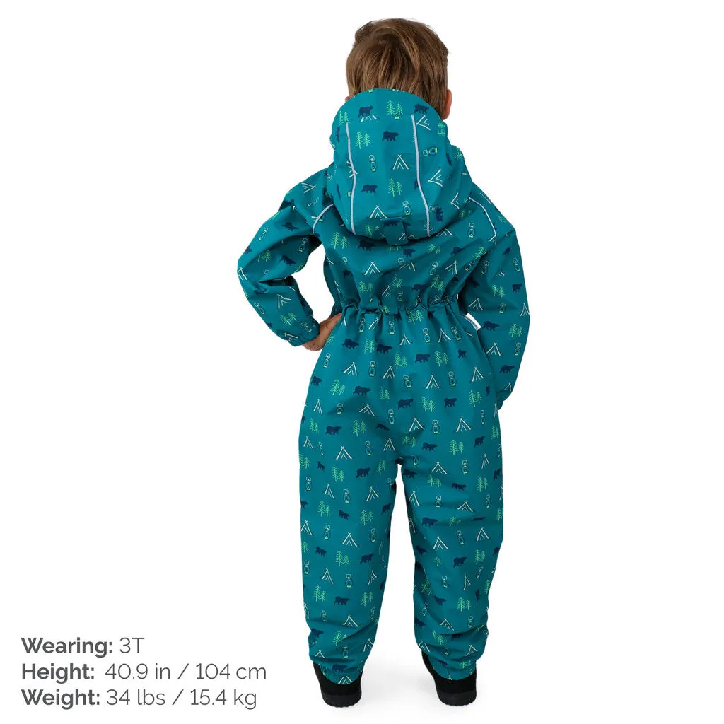 Size 1: Jan & Jul SUMMER CAMP Cozy Dry Waterproof Zip Up Fleece Lined Rain Suit NEW