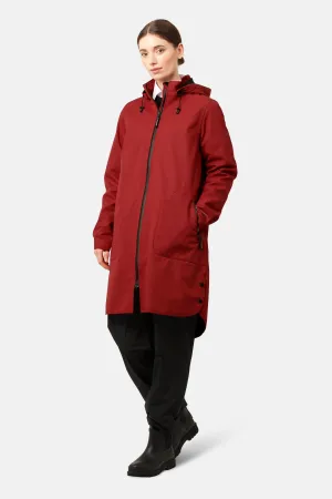 Softshell Regenmantel A-Linie - Rhubarb
