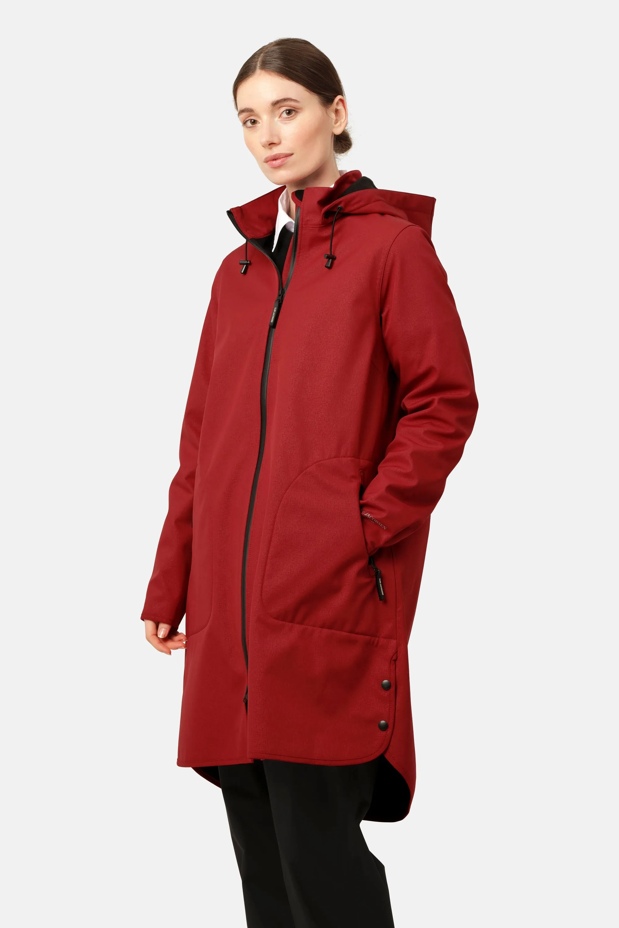 Softshell Regenmantel A-Linie - Rhubarb