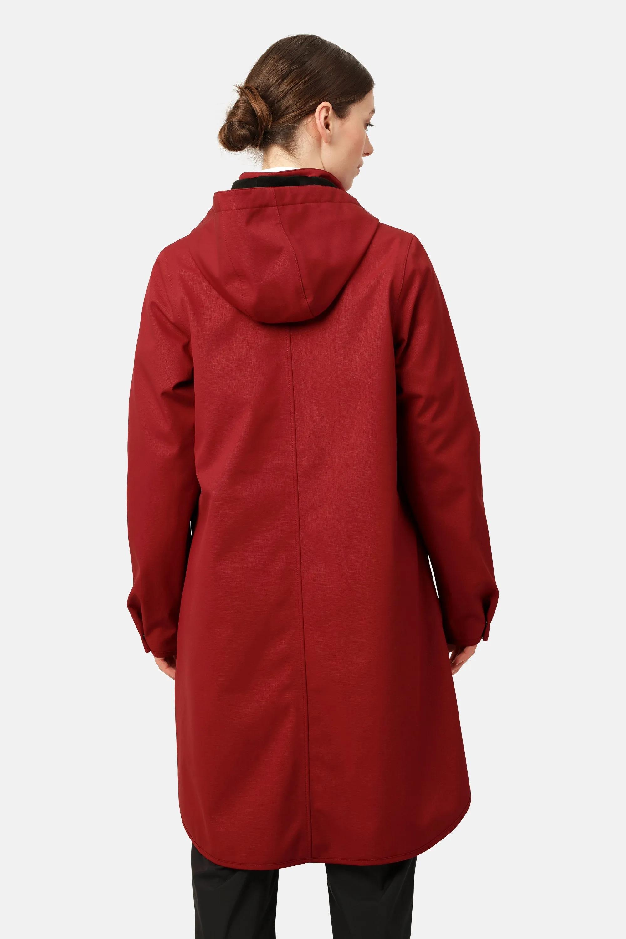 Softshell Regenmantel A-Linie - Rhubarb