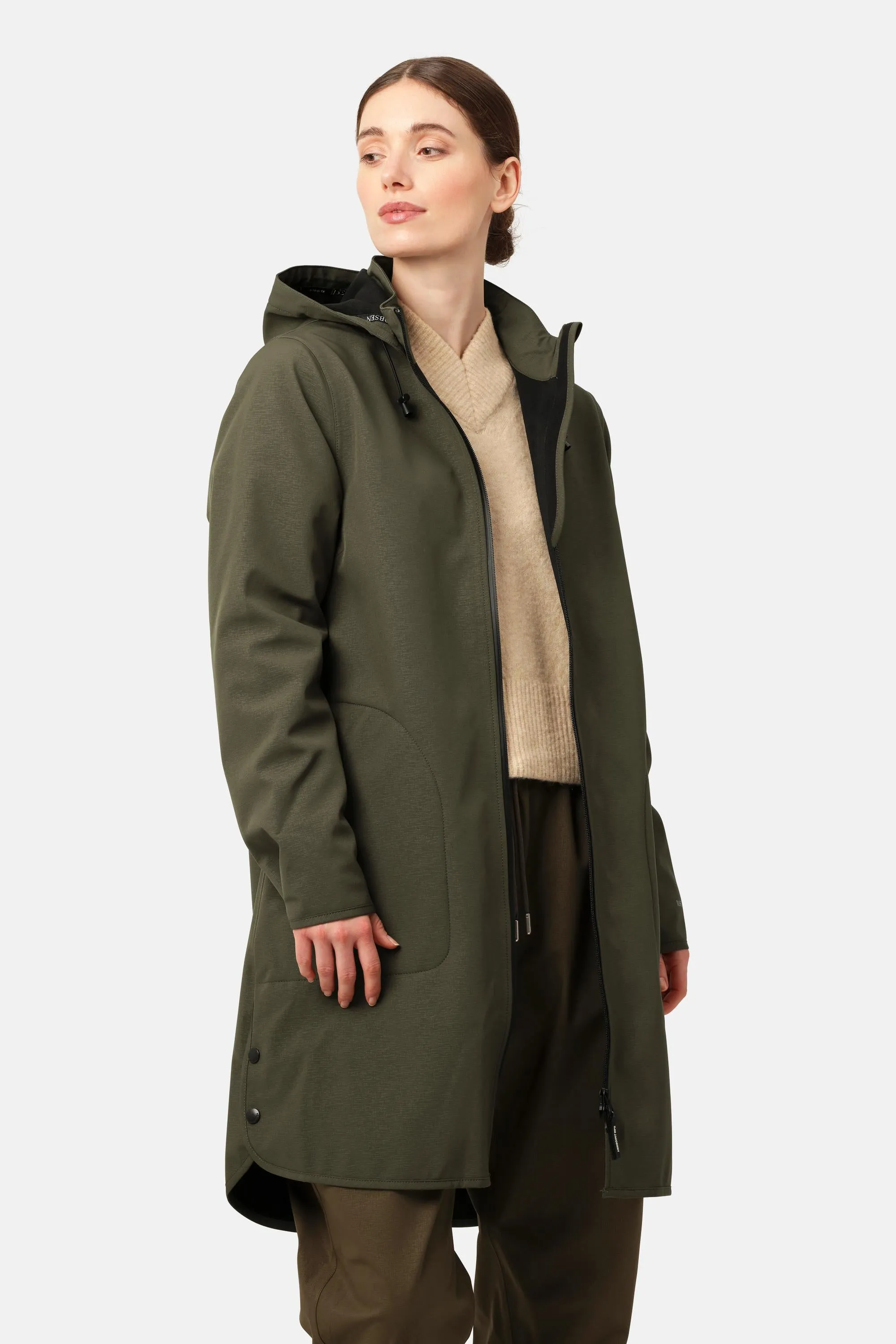 Softshell Regnjacka A-linje - Army