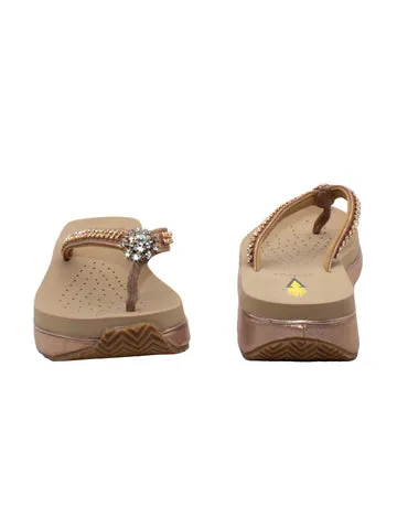 SOL RHINESTONE PU UPPER THONG SANDAL